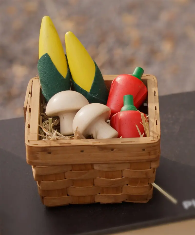 Plantoys Vegetable Set - Corn, Mushrooms & Red Peppers 2