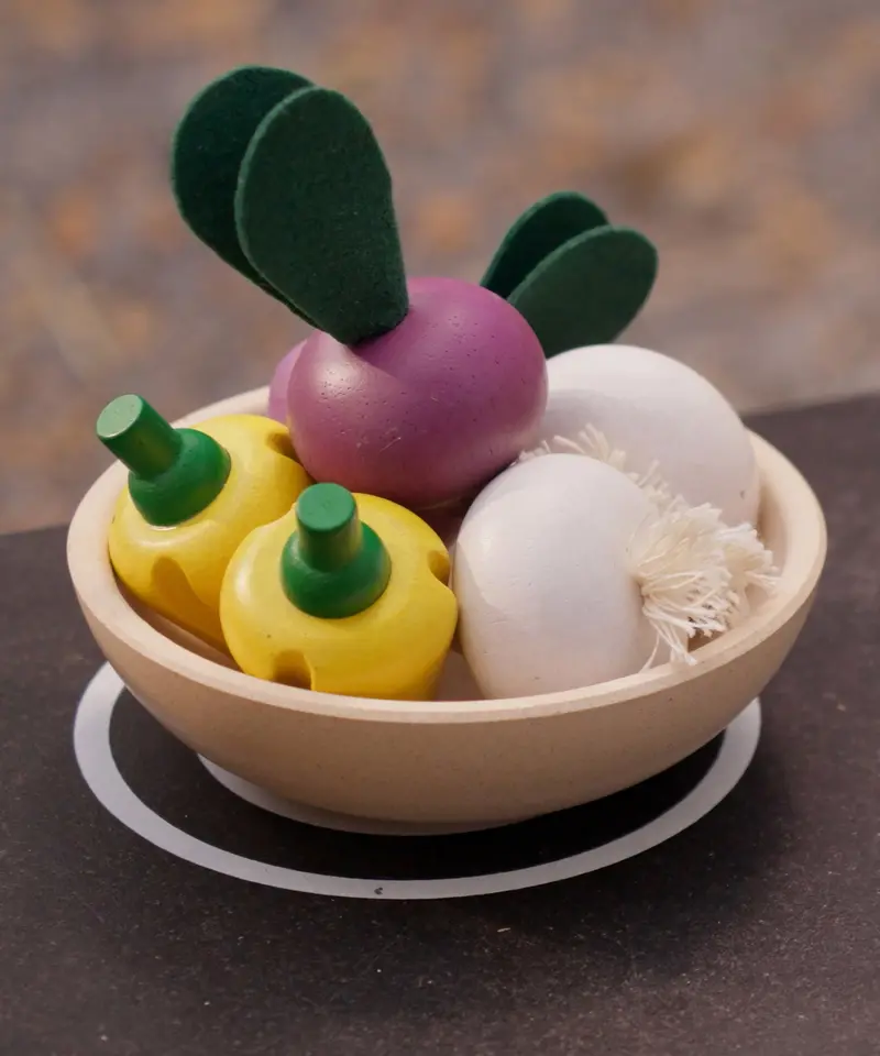 Plantoys Vegetable Set - Radish, Garlic & Yellow Peppers 2