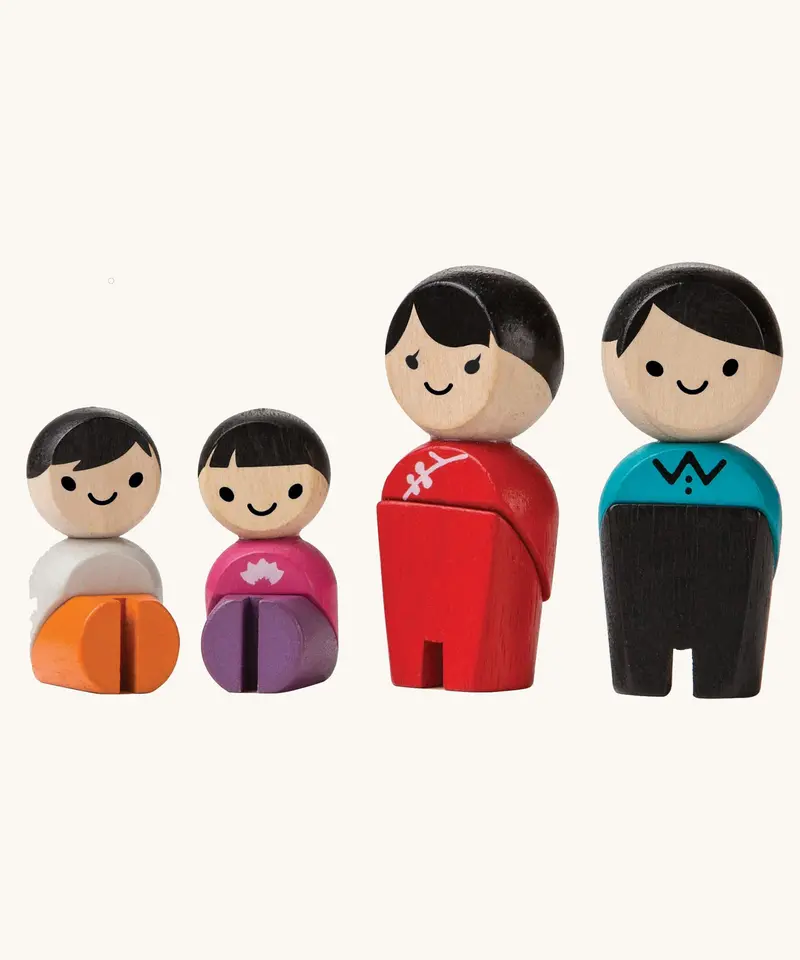 Plantoys White Skin, Black Hair Family Planworld 1
