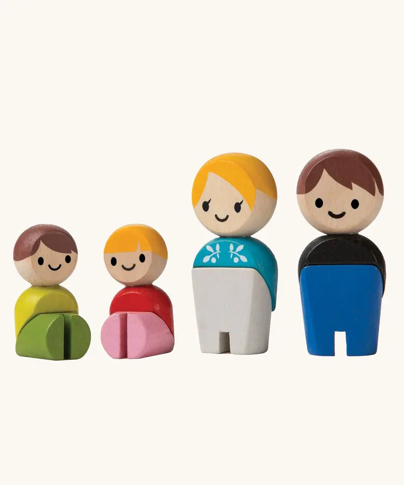 Plantoys White Skin, Brown And Blonde Hair Family Planworld 1