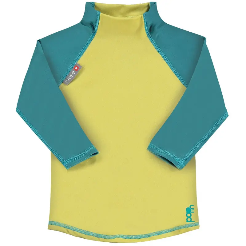 Pop-In Ls Rash Vest Mustard / Teal 1