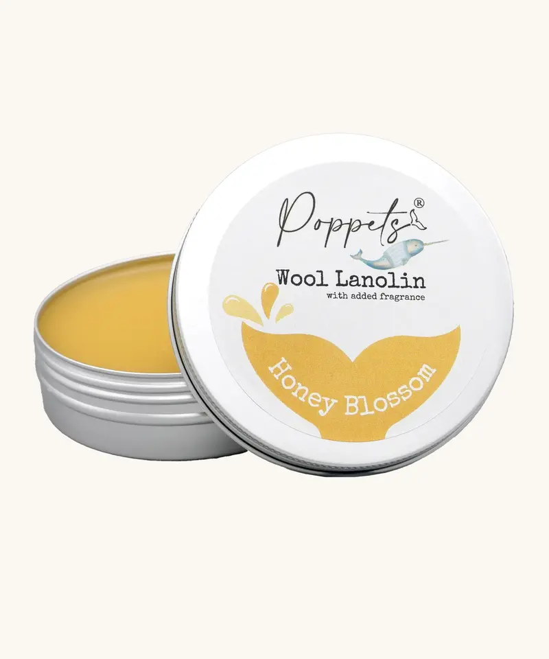Poppets Wool Care Solid Lanolin Tin - 100G 3