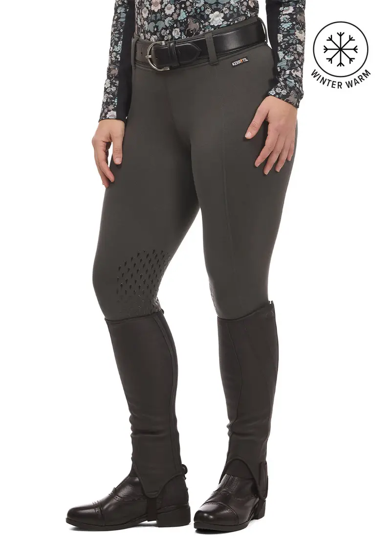 Power Stretch® Fleece Knee Patch Pocket Riding Tight 1