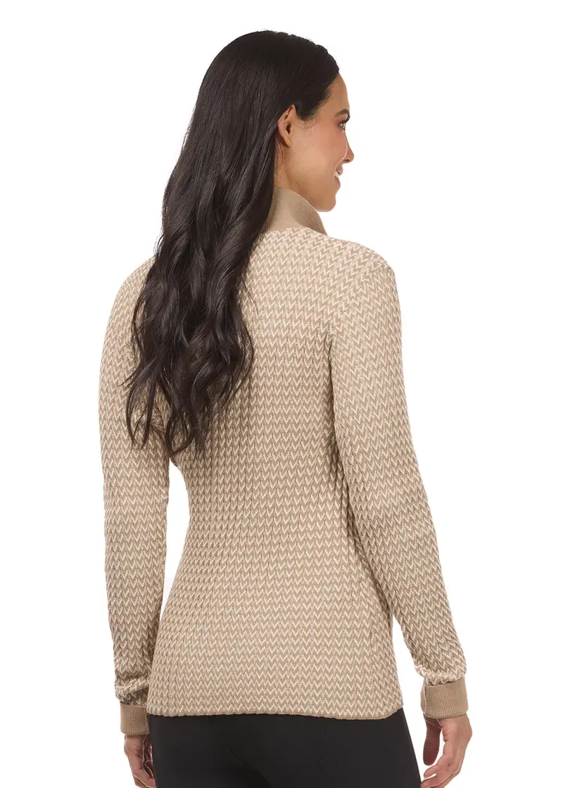 Quarter Zip Herringbone Sweater 2