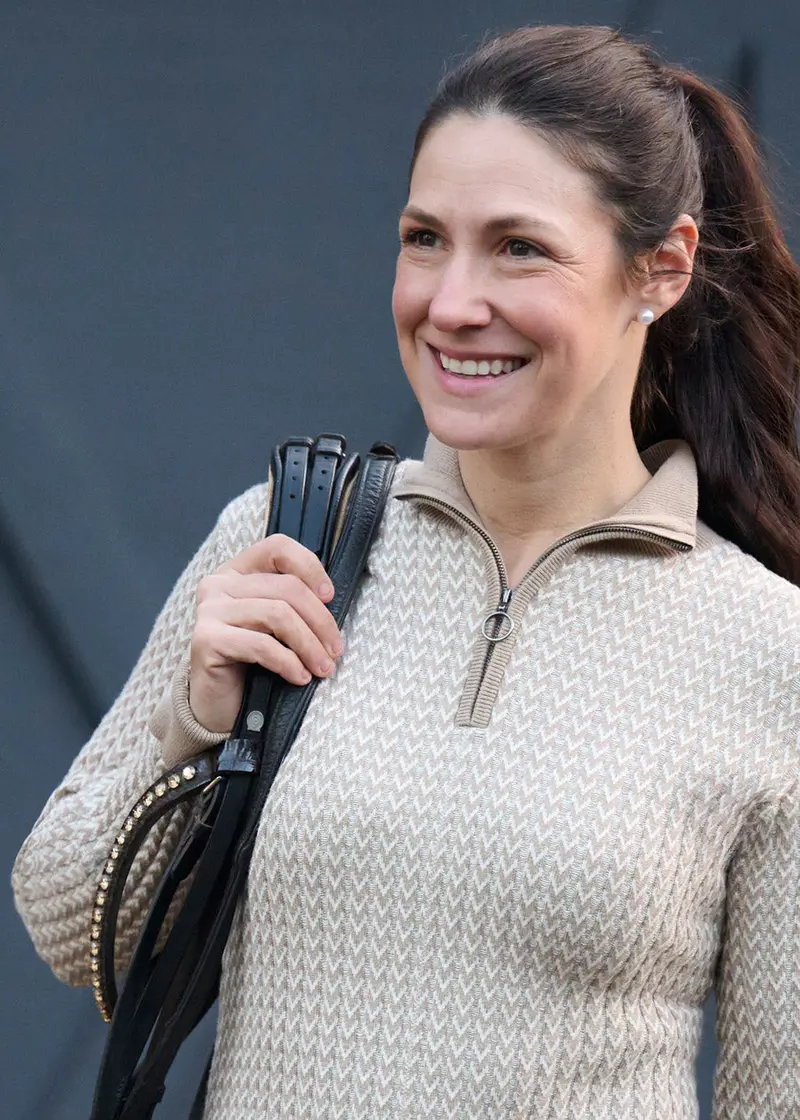 Quarter Zip Herringbone Sweater 4