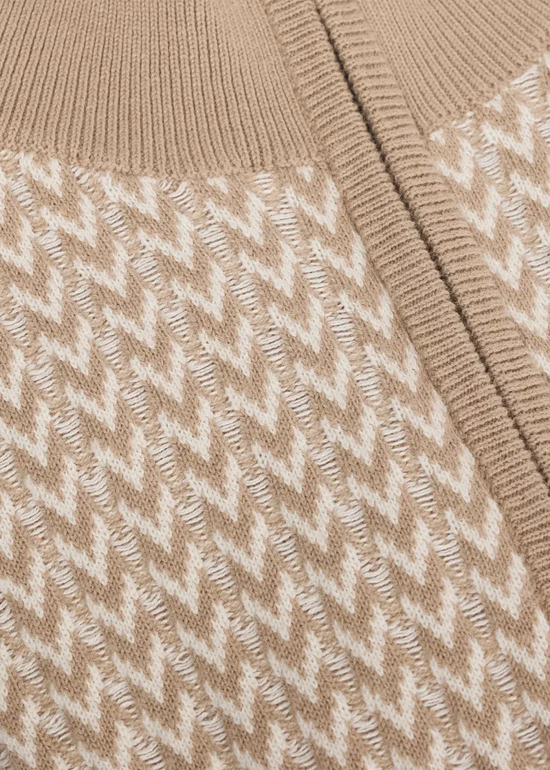 Quarter Zip Herringbone Sweater 5