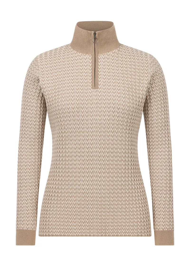 Quarter Zip Herringbone Sweater 6