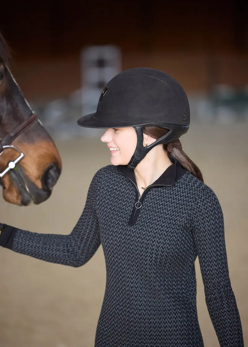 Quarter Zip Herringbone Sweater 9