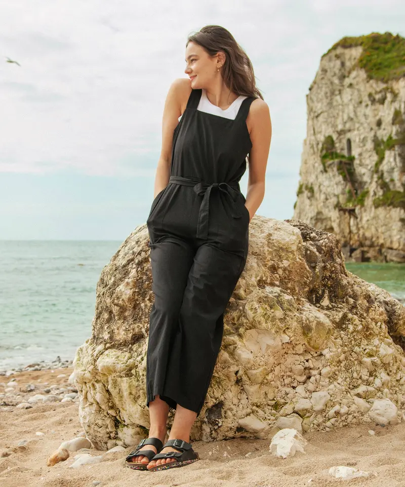 Rapanui Women's Organic Jumpsuit - Black 1