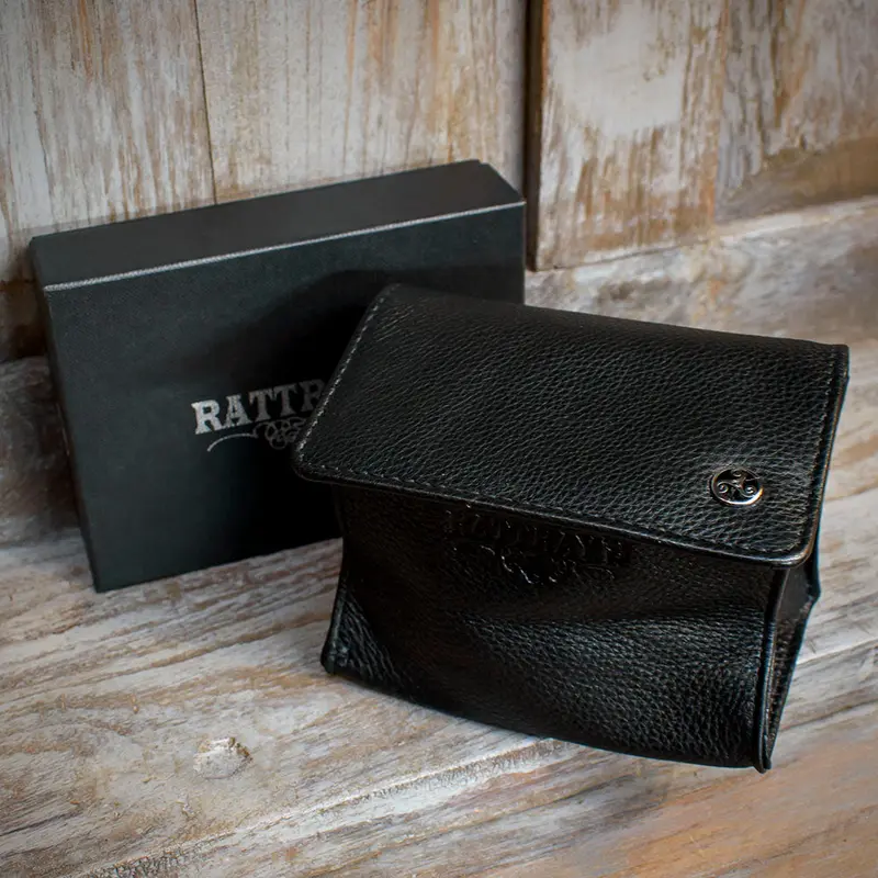 Rattray's Black Knight Leather Pipe Tobacco Pouch - Small Stand Up 2 2