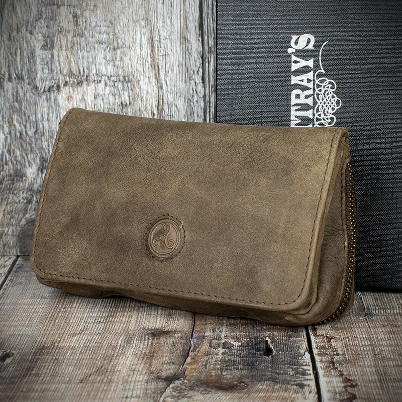 Rattray's Peat Leather 2 Pipe Tobacco Pouch 1