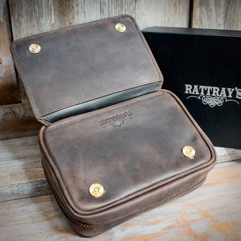 Rattray's Peat Leather 3 Pipe Tobacco Pouch 2