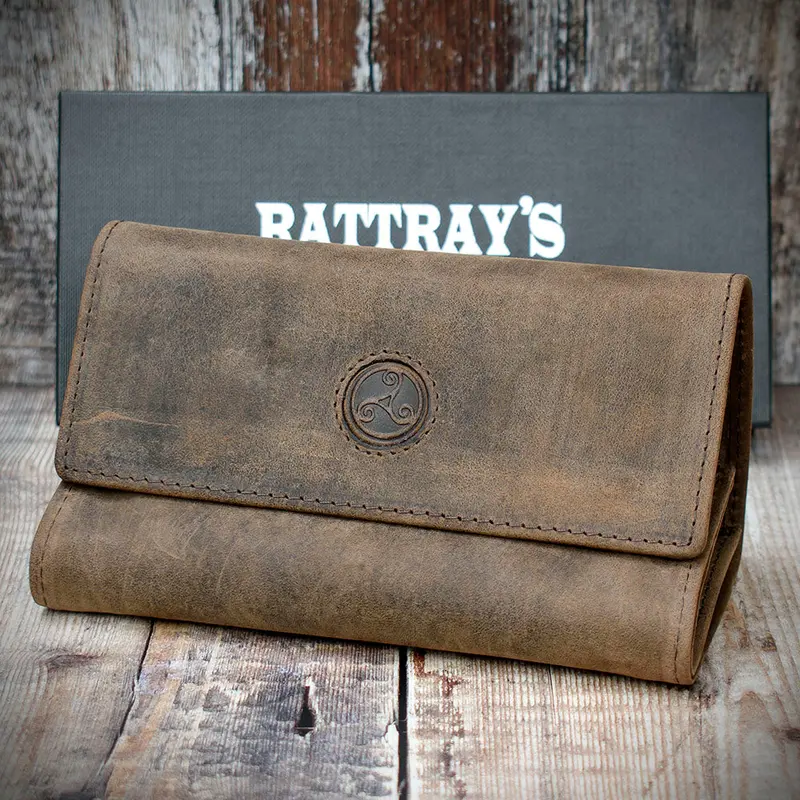 Rattray's Peat Leather Pipe Tobacco Pouch - Large Roll Up 1 1