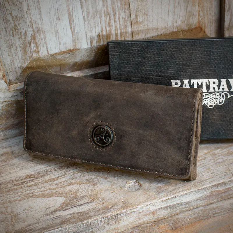 Rattray's Peat Leather Pipe Tobacco Pouch - Large Stand Up 3 1