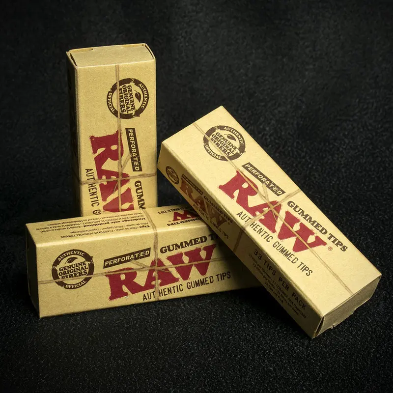 Raw Perforated Gummed Natural Tips - Bundle Of 3 1