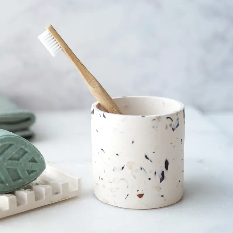 Rawr Shell Terrazzo Round Storage Pot 1