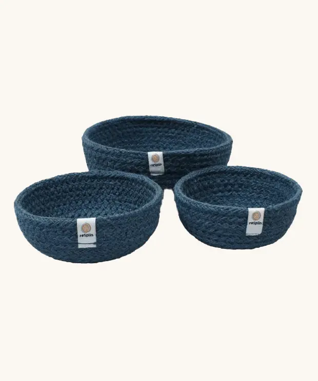 Respiin Jute Mini Bowl Set 2