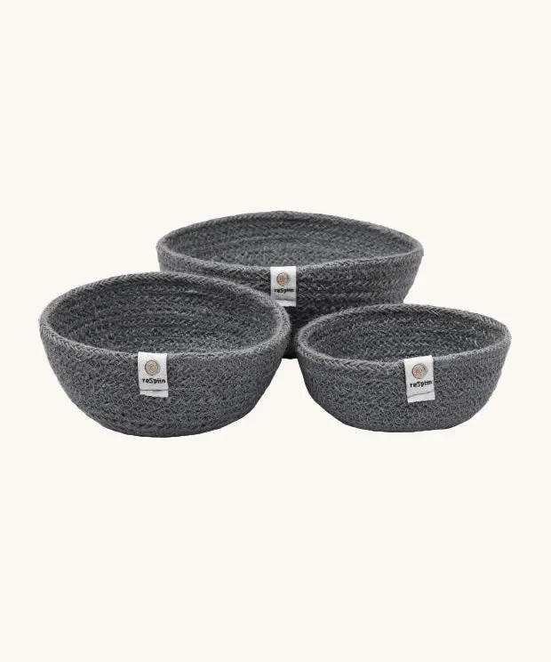 Respiin Jute Mini Bowl Set 3