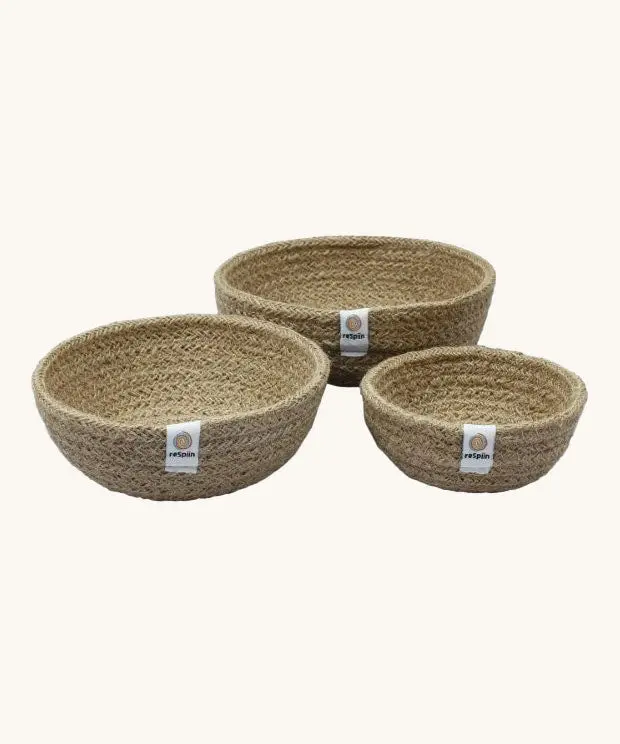 Respiin Jute Mini Bowl Set 4