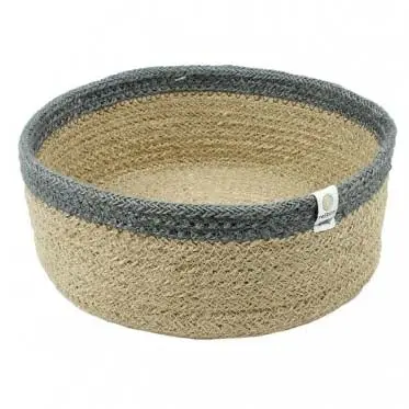 Respiin Medium Shallow Natural & Grey Basket 1