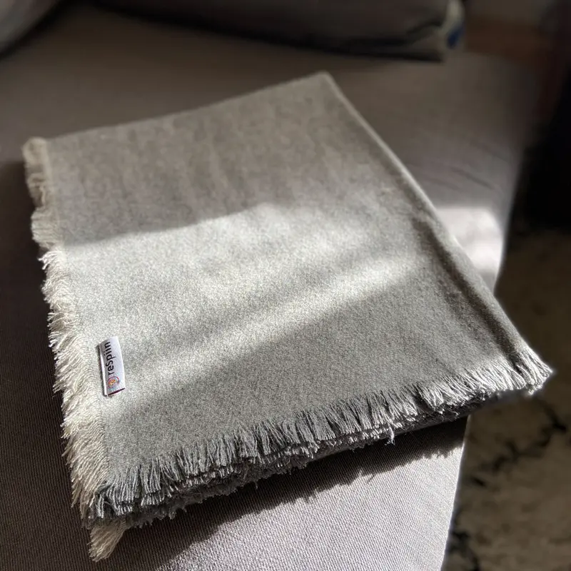 Respiin Recycled Wool Throw - Dove Grey 2