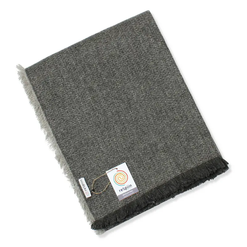 Respiin Recycled Wool Throw - Slate Grey 1
