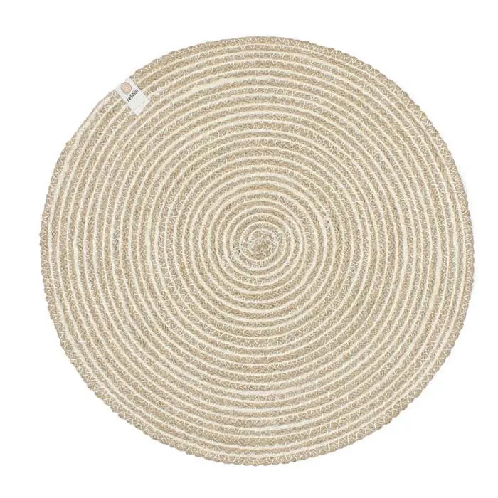 Respiin Spiral Jute Natural / White Tablemat 1