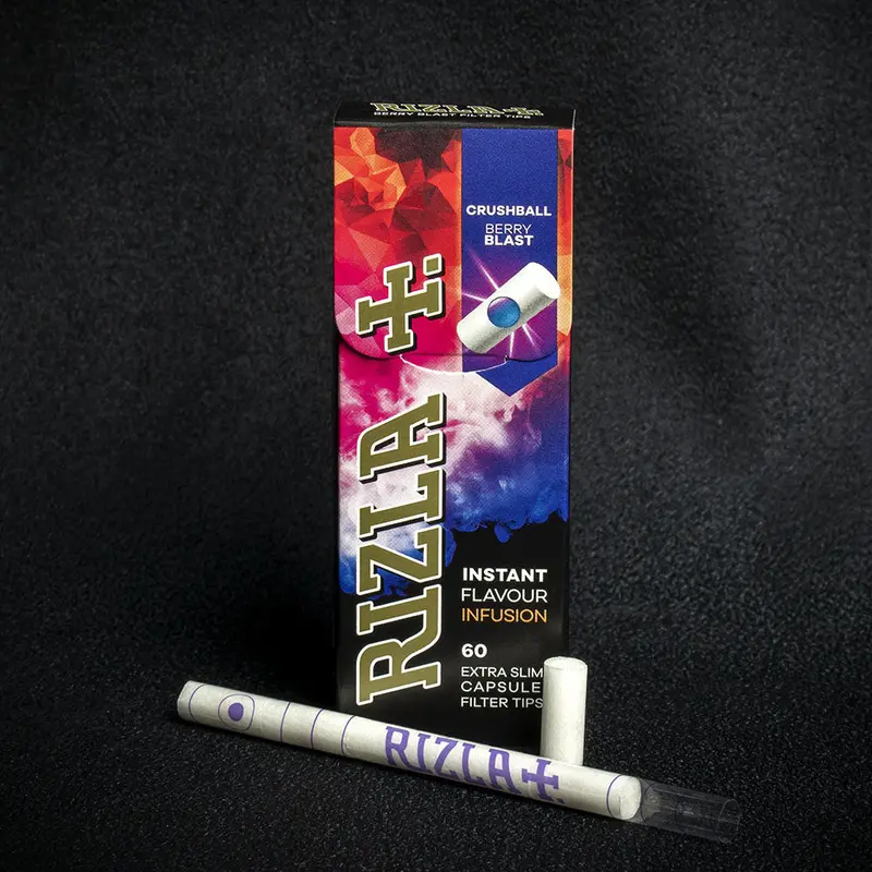 Rizla Berry Blast Extra Slim Crushball Filter Tips - 60 Pack 1