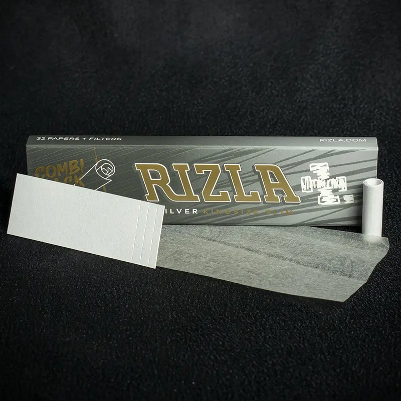 Rizla King Size Silver Slim Rolling Papers & Tips - Combi Pack 1