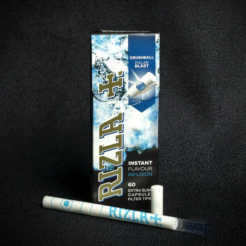 Rizla Polar Blast Extra Slim Crushball Filter Tips - 60 Pack 1