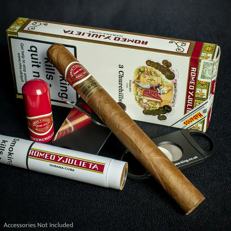 Romeo Y Julieta Churchill Tubos Cuban Cigars - 3 Pack 2