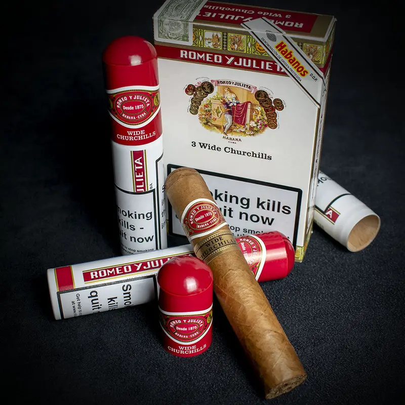 Romeo Y Julieta Wide Churchill Tubos Cuban Cigars - 3 Pack 1