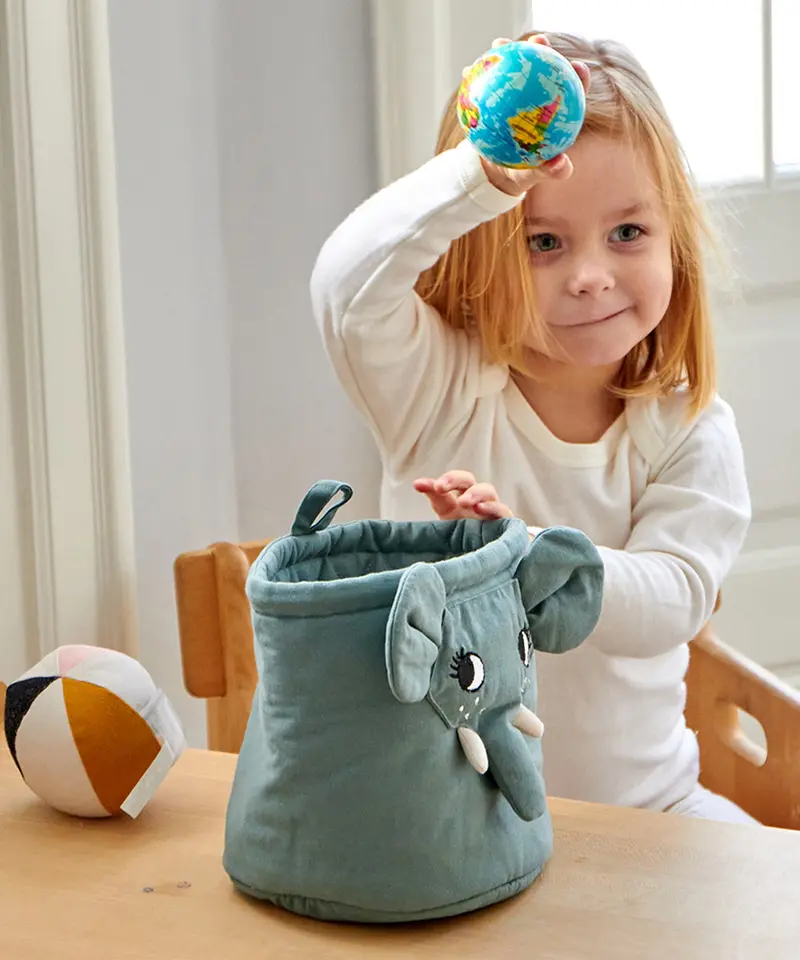 Roommate Mini Quilted Basket - Elephant 2