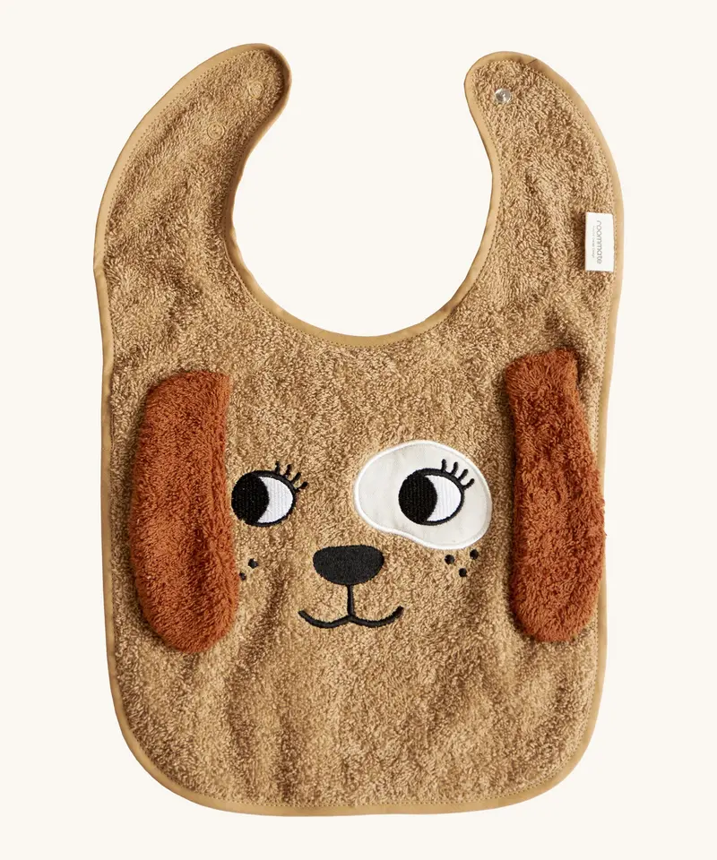 Roommate Organic Cotton Baby Bib - Dog 1