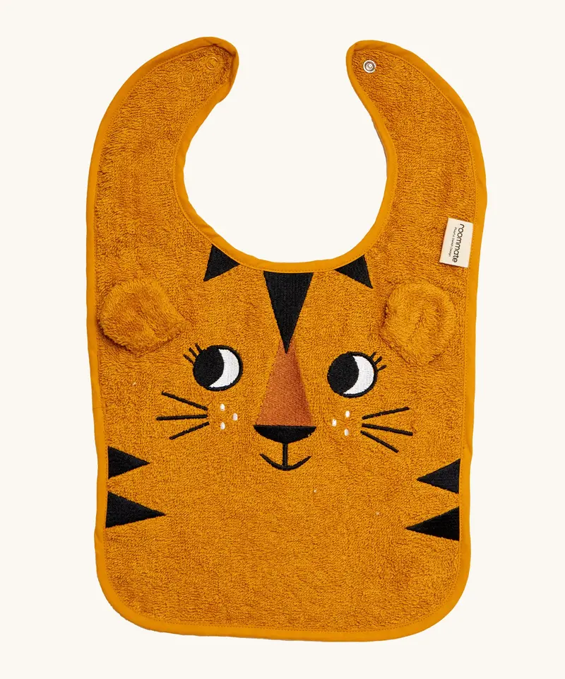 Roommate Organic Cotton Baby Bib - Tiger 1