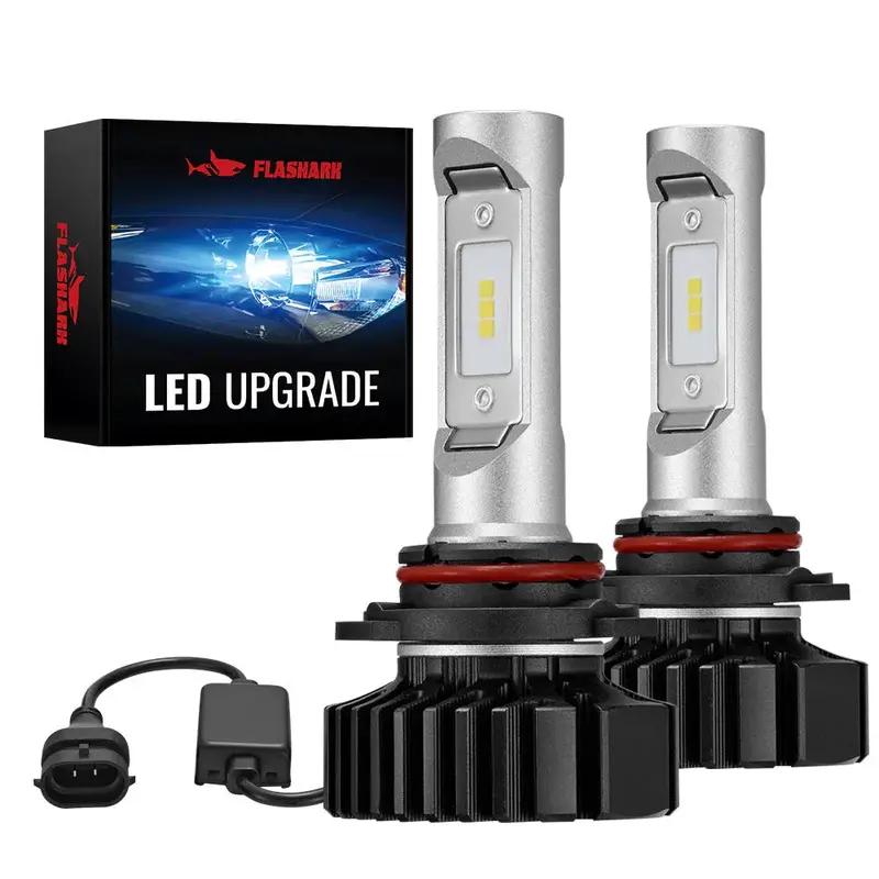 S7 9006/Hb4 100W 6500K 22000Lm White Ip68 Led Headlight Bulbs 2Pcs 1