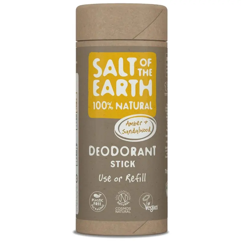 Salt Of The Earth Amber & Sandalwood Deodorant Stick 75G 1