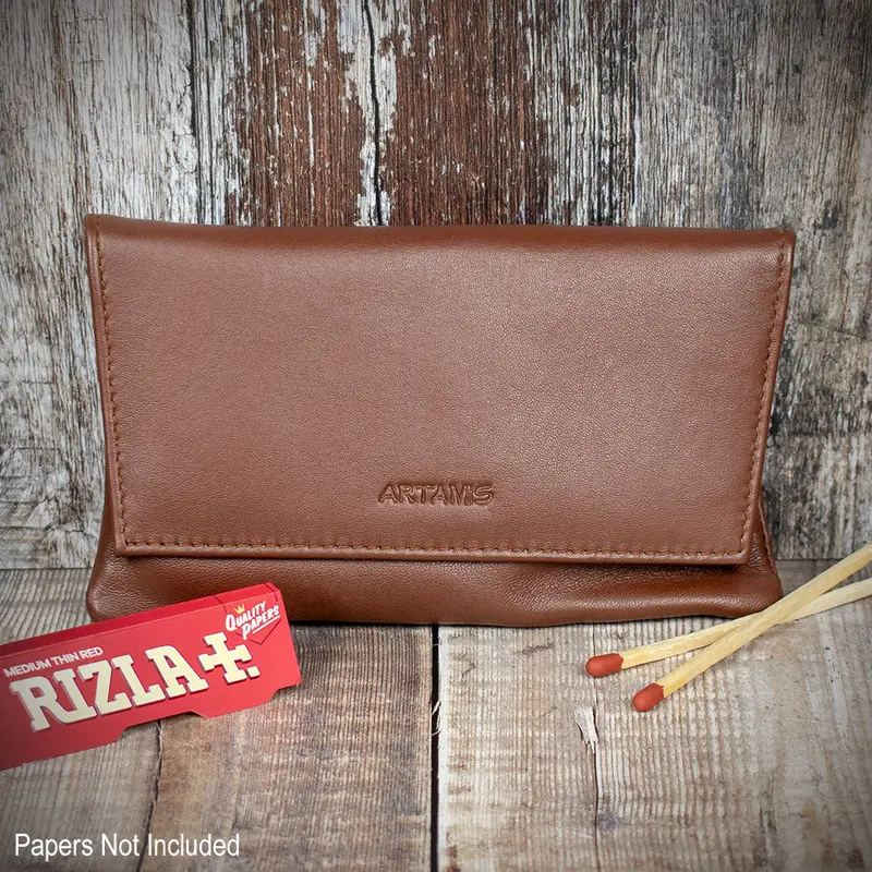 Sarome Leather Handrolling Pouch - Tan Po21t 1