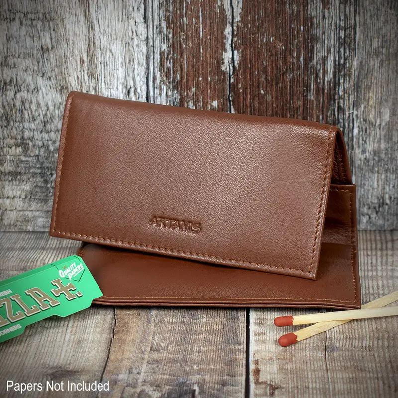 Sarome Leather Handrolling Pouch - Tan Po25t 2