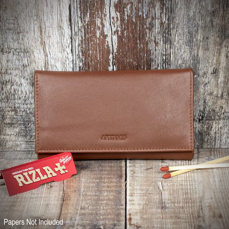Sarome Leather Handrolling Pouch - Tan Po27t 1