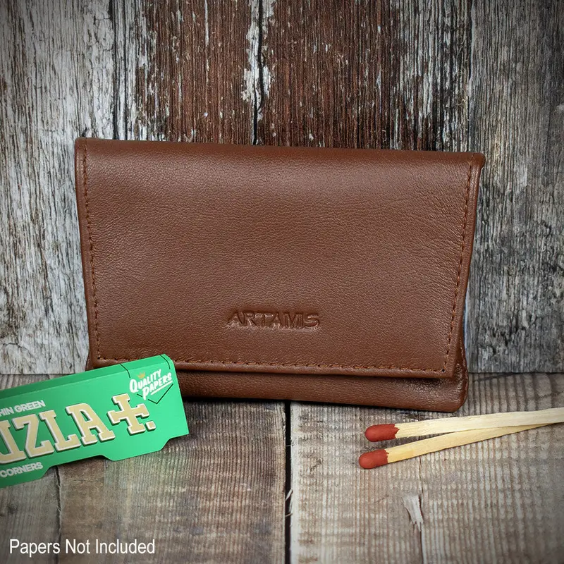 Sarome Leather Handrolling Pouch - Tan Po29t 1