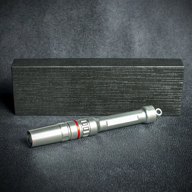 Satin Silver Metal Cigar Drill Spike Nubber & Double Punch - Draw Enhancer Tool 1