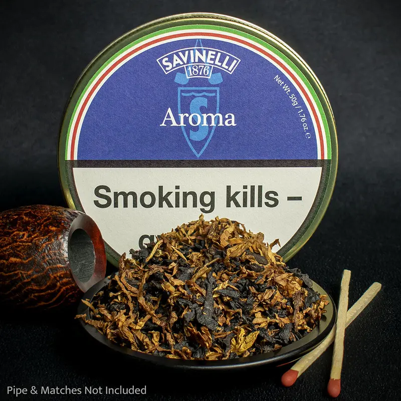 Savinelli Aroma Pipe Tobacco (Almond, Bourbon & Vanilla) - 50G Tin 1
