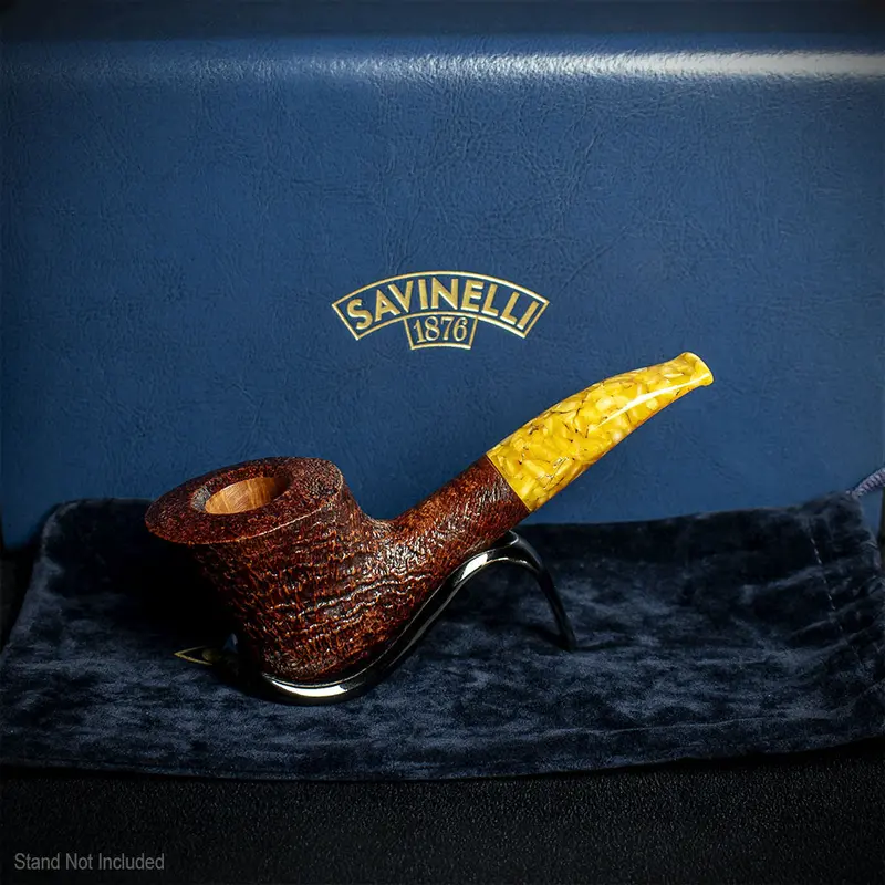 Savinelli Autograph (Limited Edition) Sandblast Brown Briar Pipe - 02 2