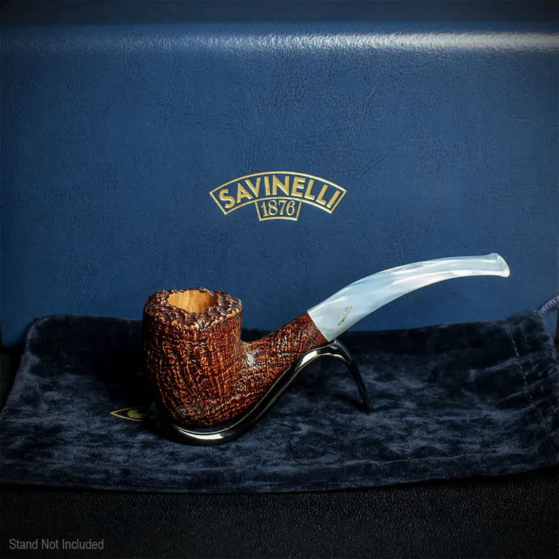 Savinelli Autograph (Limited Edition) Sandblast Brown Briar Pipe - 09 2
