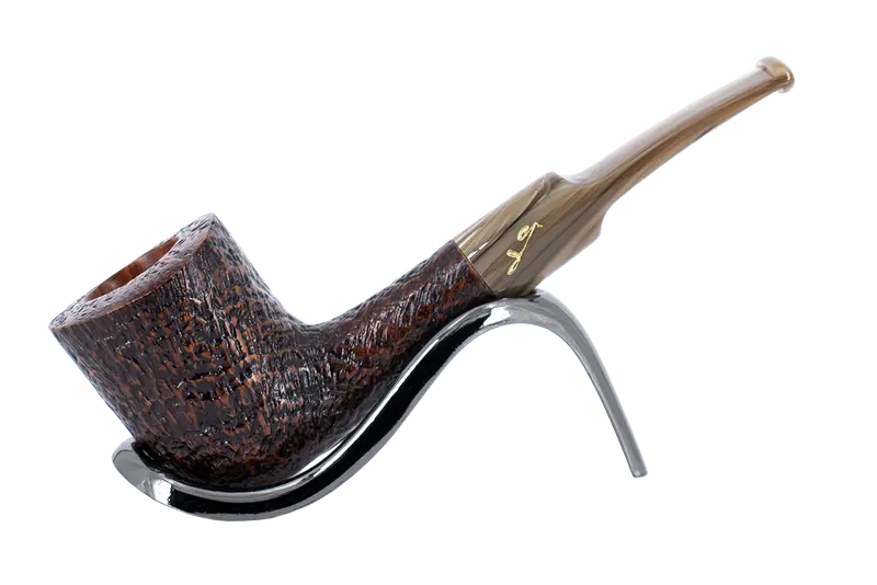 Savinelli Autograph (Limited Edition) Sandblasted Black Briar Pipe - 01 1