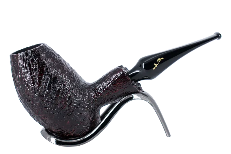 Savinelli Autograph (Limited Edition) Sandblasted Black Briar Pipe - 04 1