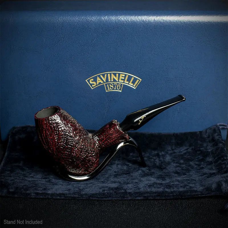 Savinelli Autograph (Limited Edition) Sandblasted Black Briar Pipe - 04 2