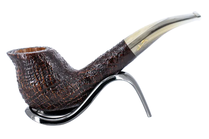 Savinelli Autograph (Limited Edition) Sandblasted Black Briar Pipe - 05 1
