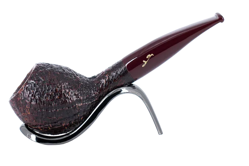 Savinelli Autograph (Limited Edition) Sandblasted Black Briar Pipe - 06 1